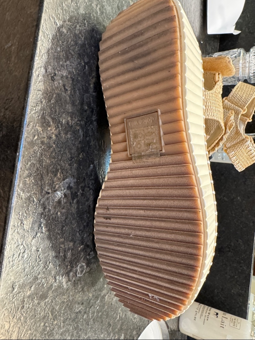 Dolce Vita Tan Woven Strap Sandals Size 7 - Picture 3 of 3